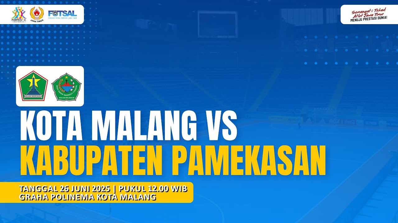 Porprov IX Futsal Putra - Kota Malang vs Kabupaten Pamekasan