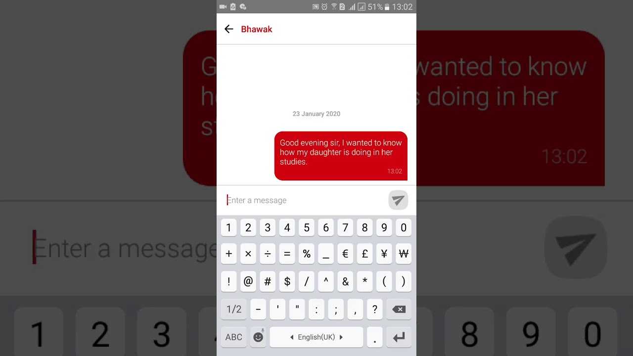 How to start a chat with teacher/parent?