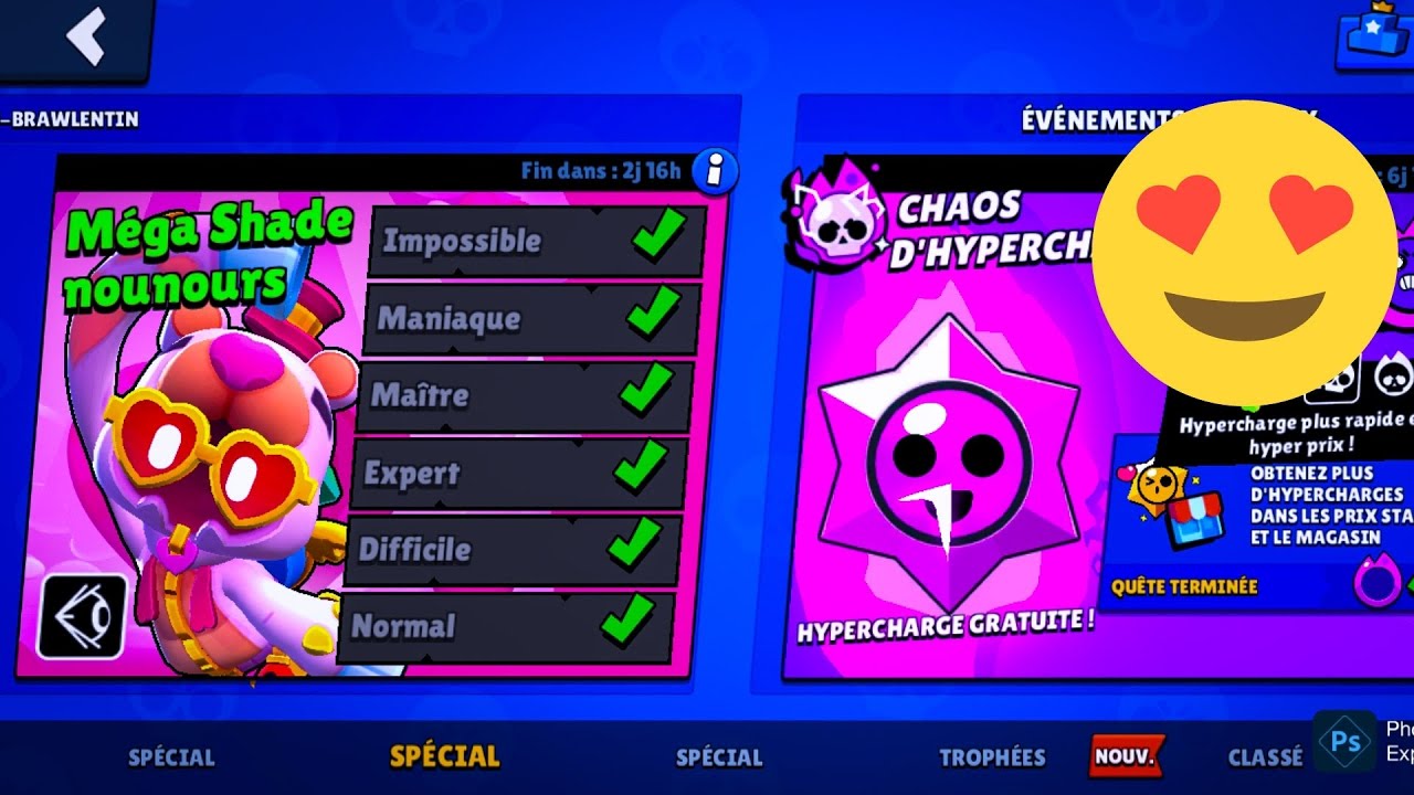 Je passe niveau impossible sur brawl stars(;)