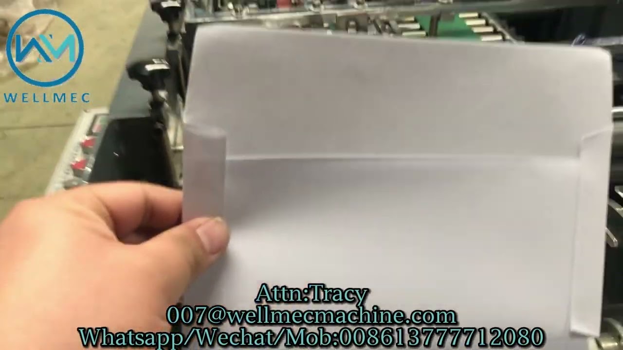 Automatic Paper Wallet Small A4 Pocket Document Envelope Gluing Machine, M&aacute;quina para hacer sobres