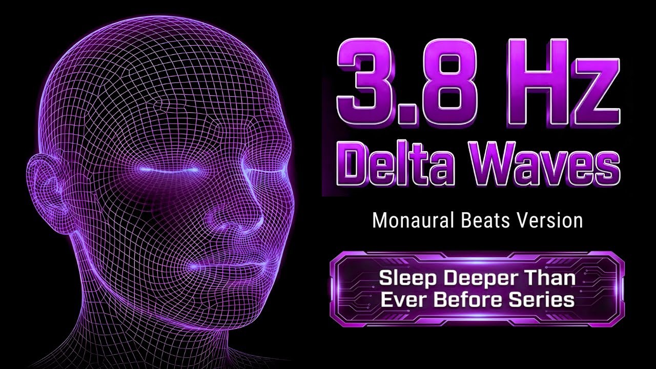 3.8 Hz Delta Waves Monaural Beats | Sleep Deeper Than Ever Before Series (Black Screen)