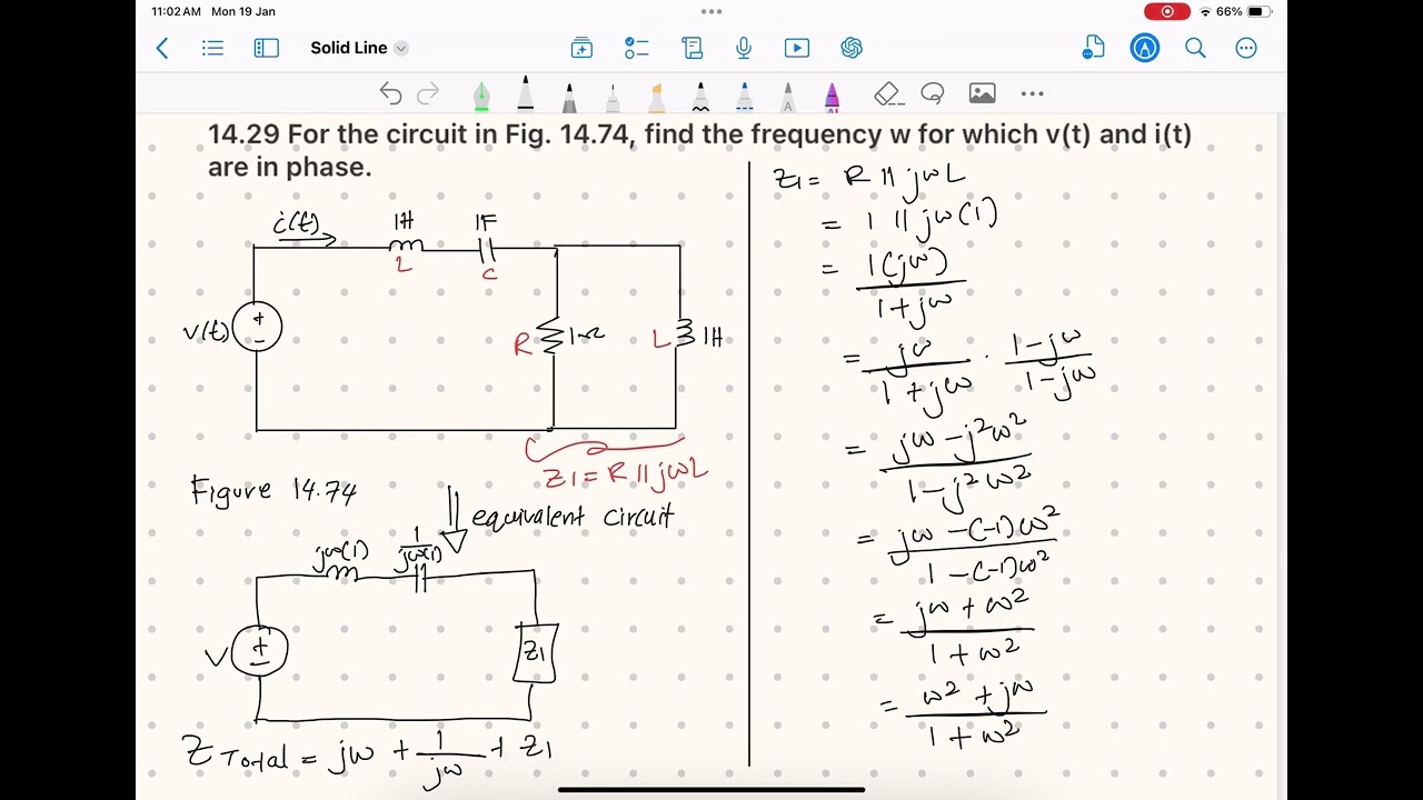 Series Resonance, Electric Circuits, Problem 14.29 (Sadiku)