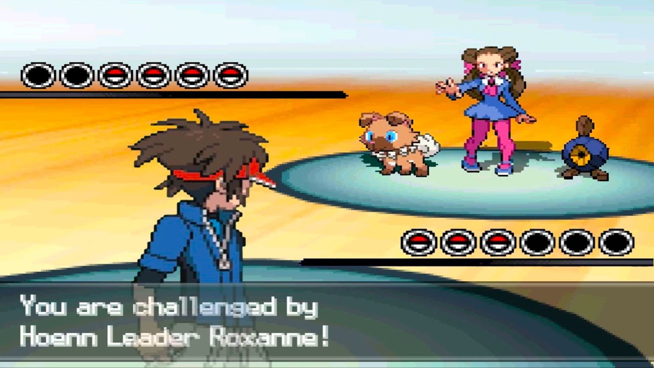 Pokemon Blinding White 2 - vs Hoenn Leader Roxanne + Bonus Challenge (Hardcore Mode)