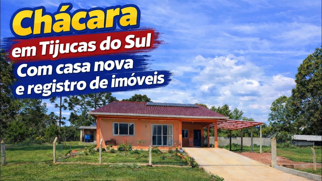 CHÁCARA COMPLETA EM TIJUCAS DO SUL! CASA NOVA + 2.100m² + ENERGIA SOLAR