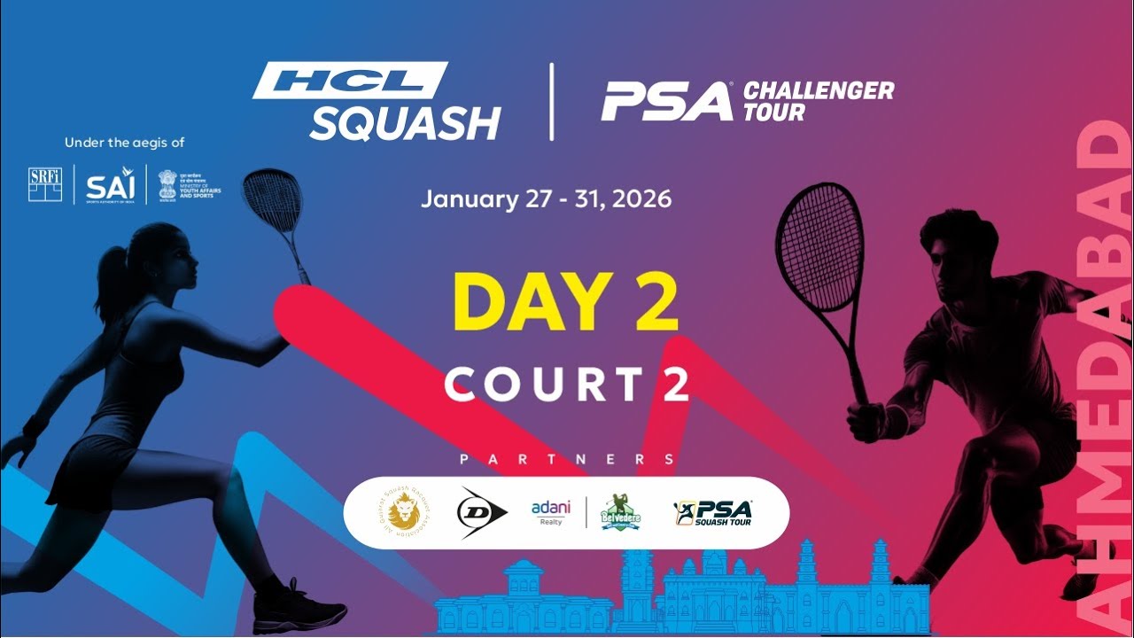 HCL Squash | PSA Challenger Tour | Ahmedabad | Day 2| Court 2