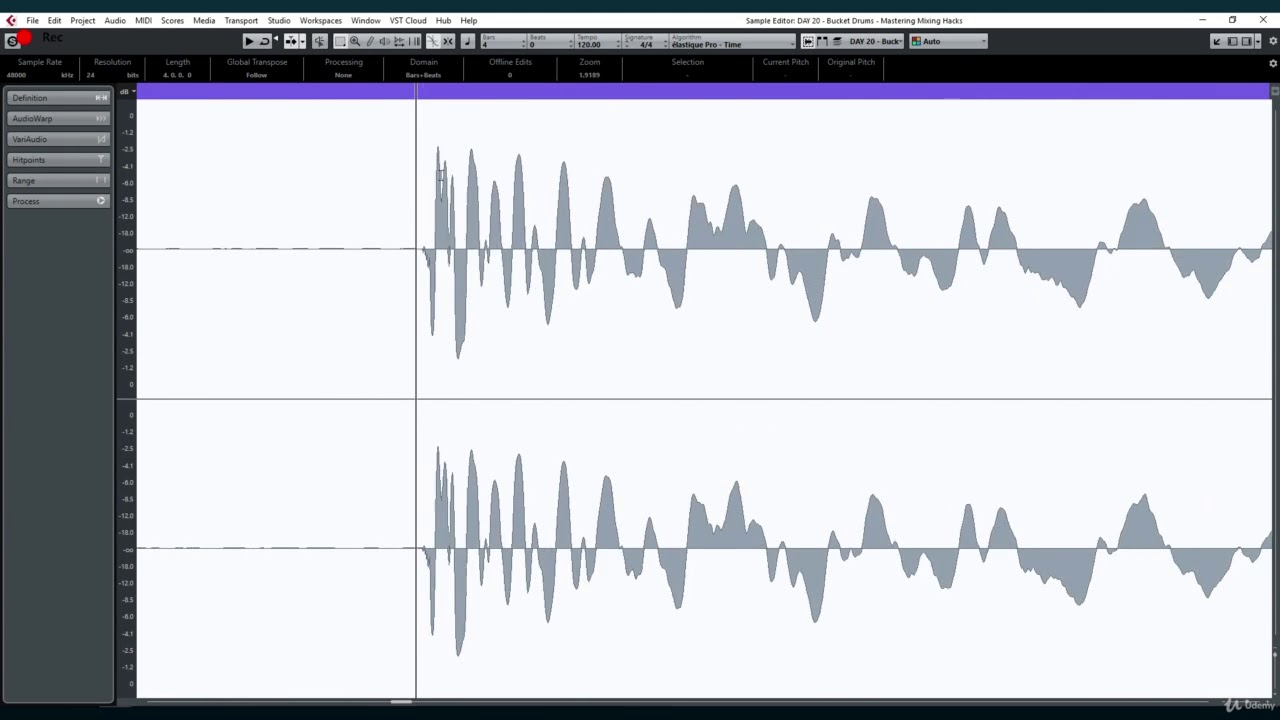 Cubase sample editor