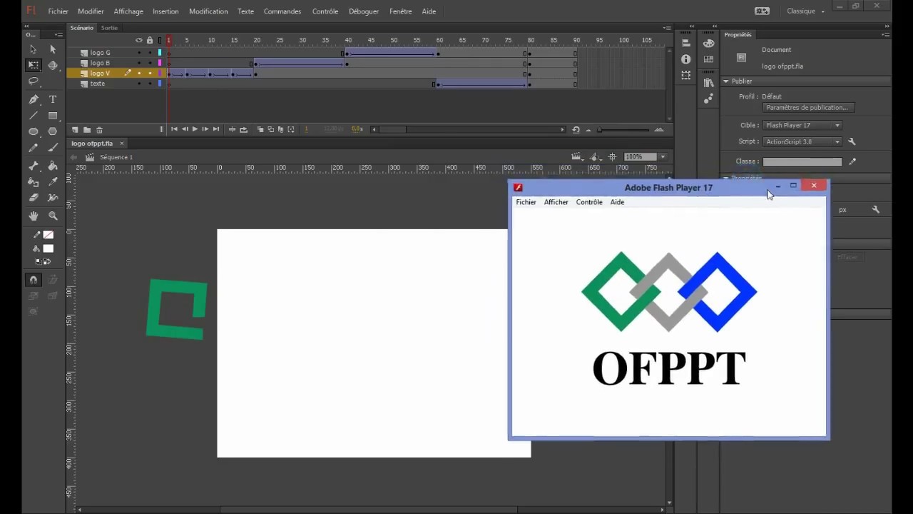 animation de logo avec flash cc