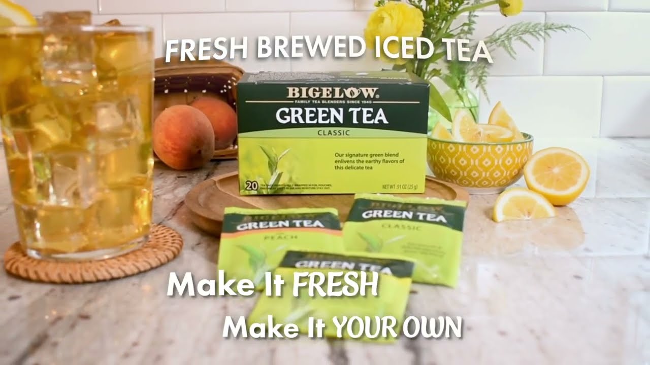 Fresh Brewed Bigelow Green Tea Iced