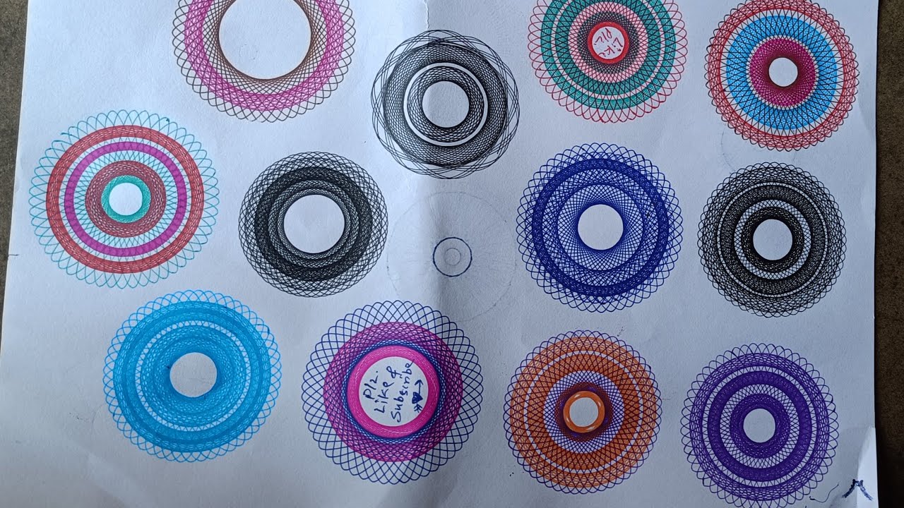 Spirograph drawing art tutorials 😍. #shorts #satisfying #ytshorts #2024 #live #usa