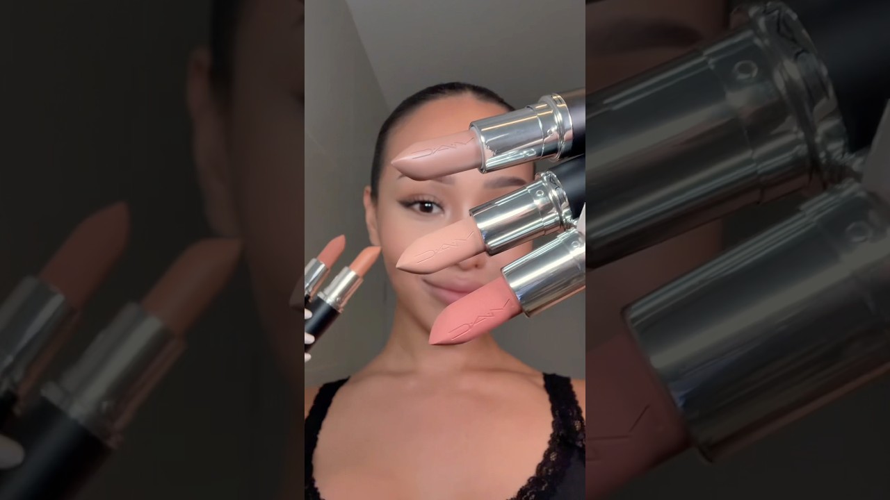 New Mac Cosmetics nude lip collection 🤍 #makeup #lipcombo
