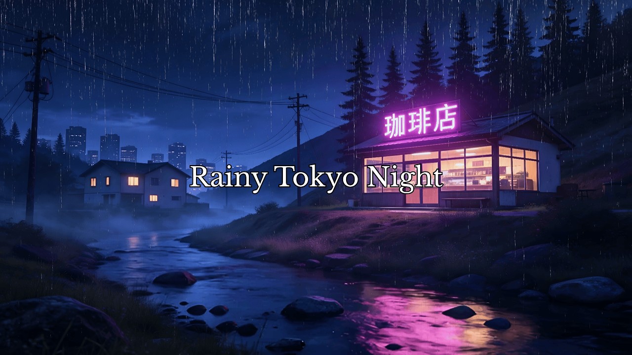 Rainy Tokyo Night 🌙 80s 90s Lofi Study & Sleep Mix