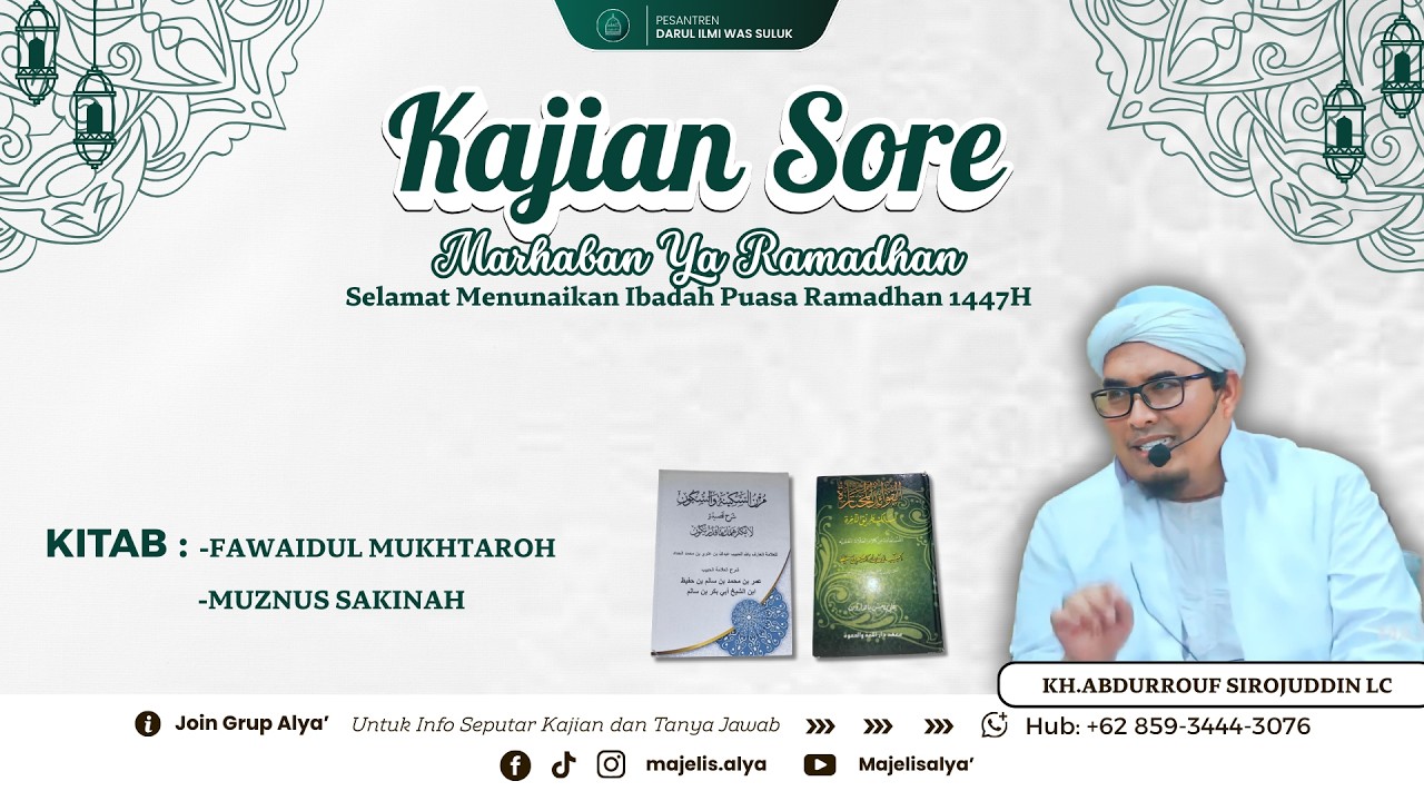 🔴LIVE | NGAJI SORE DI PONPES DARUL ILMI WASSULUK BERSAMA KH ABDURROUF SIROJUDDIN LC