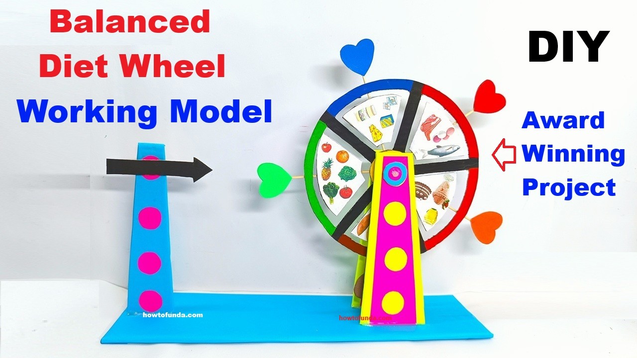 Balanced Diet Wheel Working Model | Easy & Creative Science Project for Exhibition! | HowToFunda