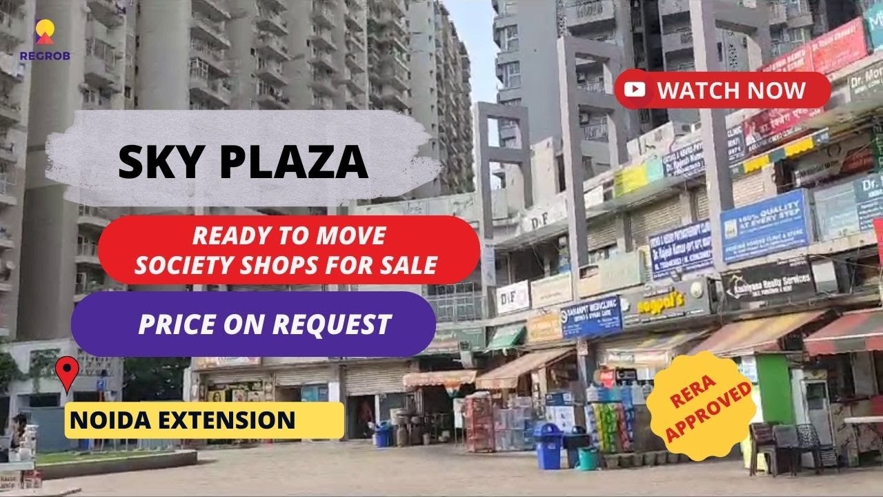 Sky Plaza | ☎️ 9821565547 | Society Shops For Sale in Noida Extension