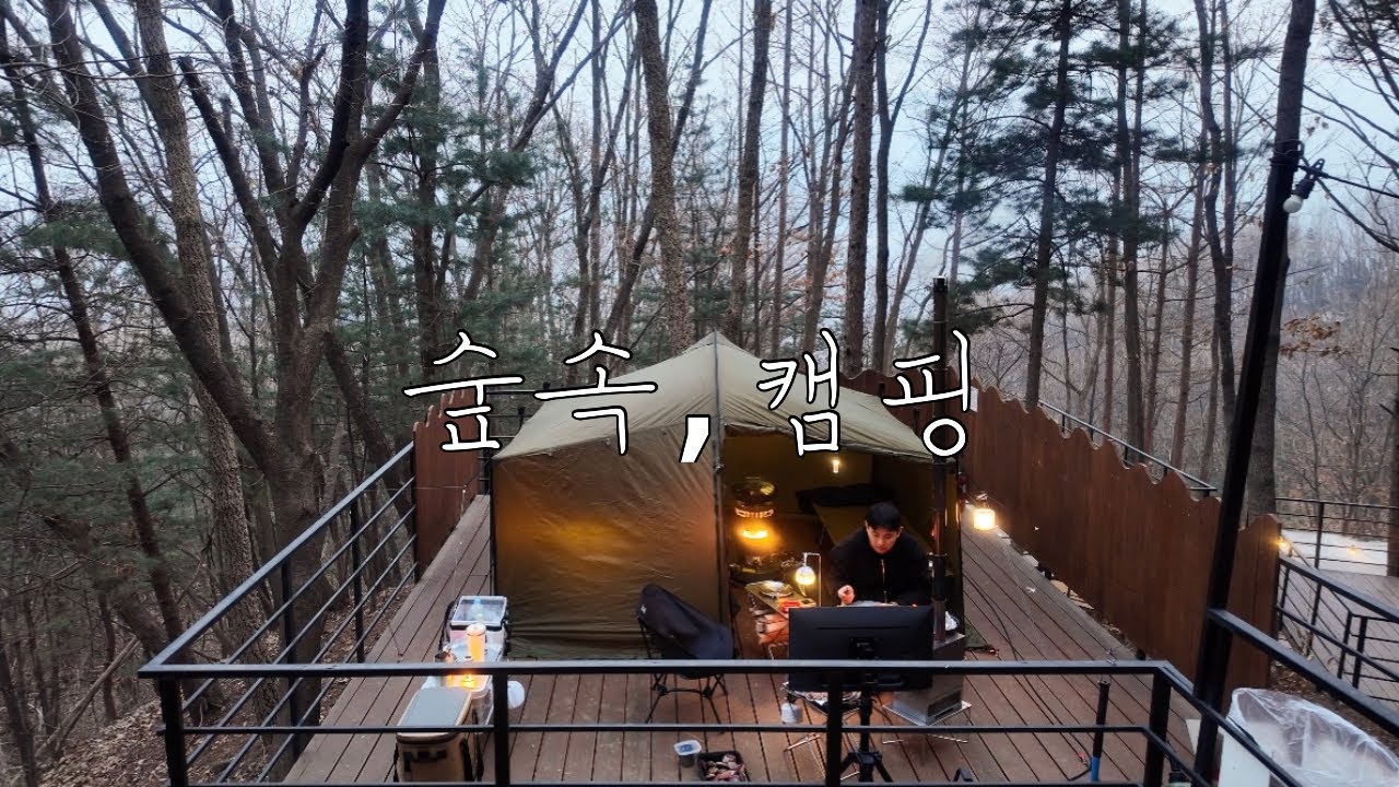 유행을 비껴간 숲속에서의 하룻밤 (feat. 당근에서 업어온 텐트)