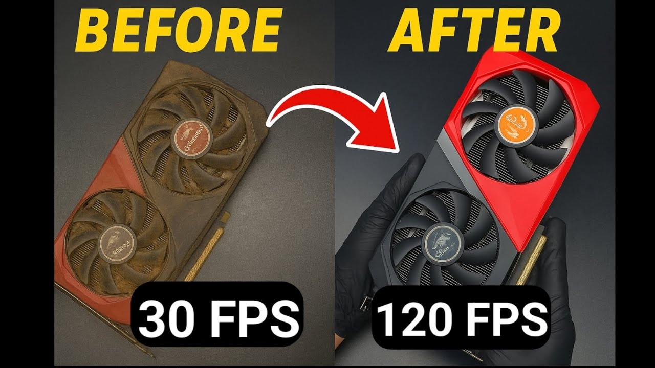 GPU Deep Cleaning | Before 30FPS ➡️ After 120FPS 😱
