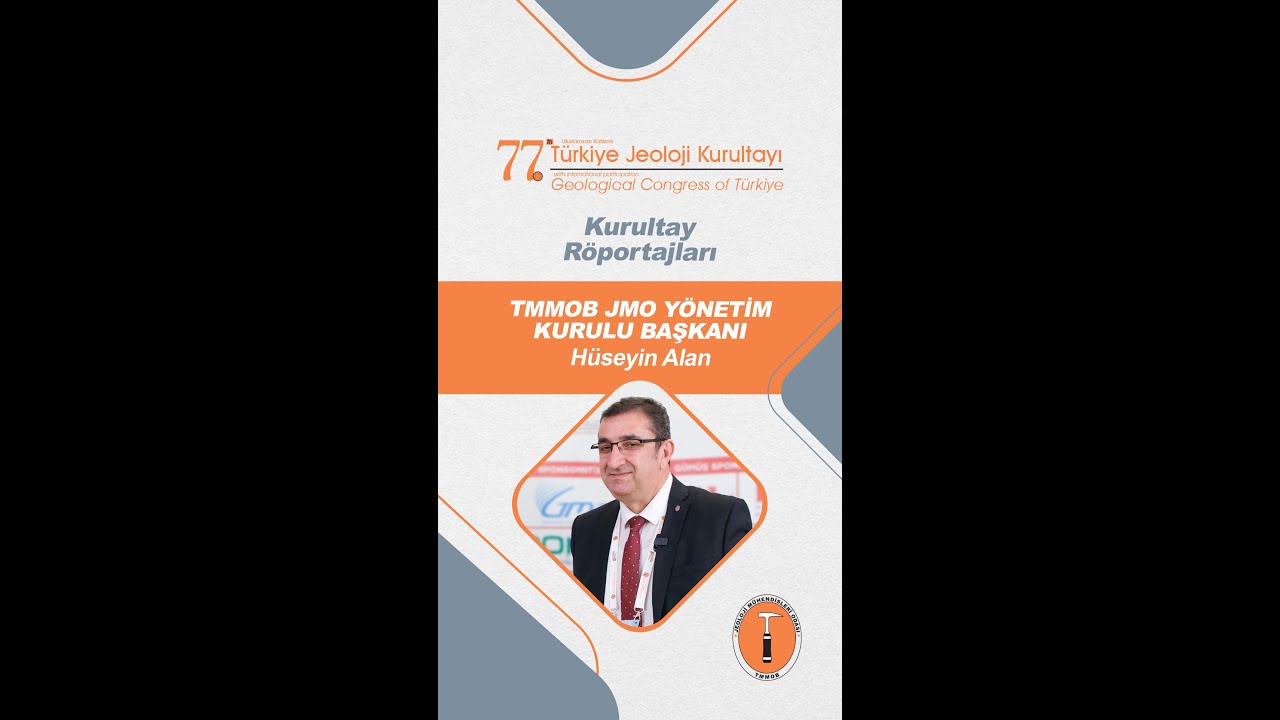 Hüseyin Alan 77. Türkiye Jeoloji Kurultayı hakkında bilgi veriyor
