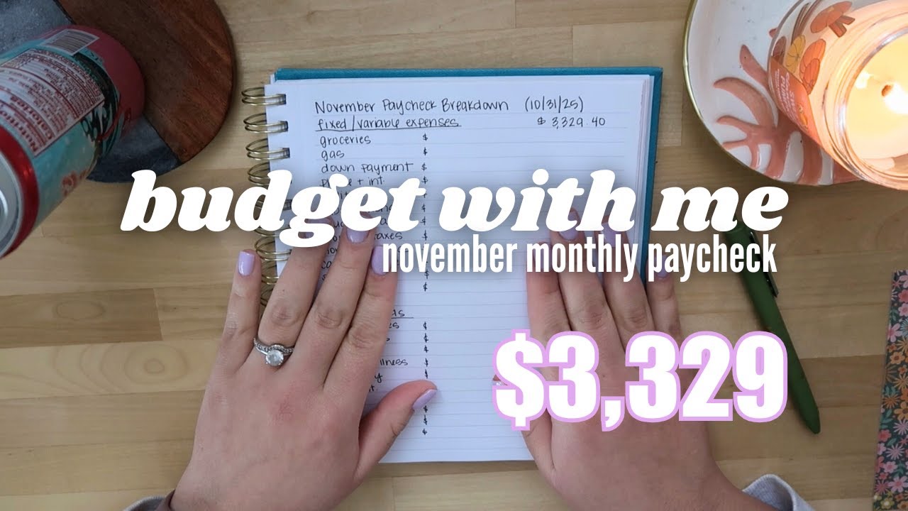 BUDGET WITH ME | november monthly paycheck breakdown