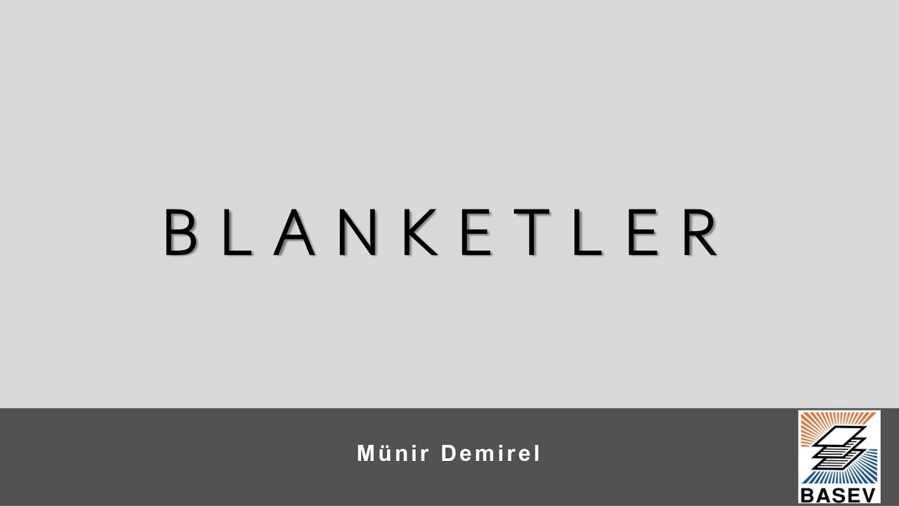 Ofset Baskı Blanketleri Eğitimi Bölüm 1