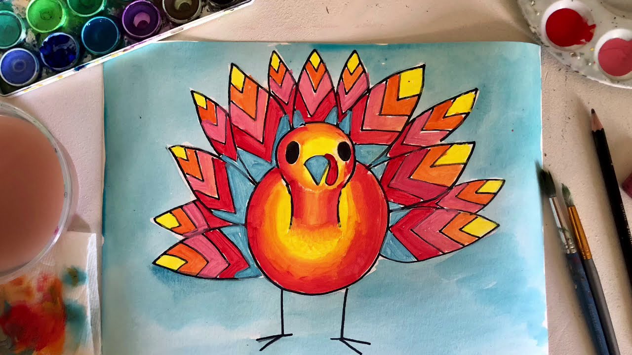 FALL TURKEY DIY ART AT HOME by Viridian Art
