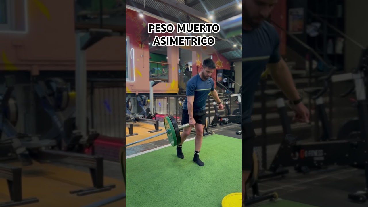 Peso muerto asimetrico con minas - b stance landmine rdl