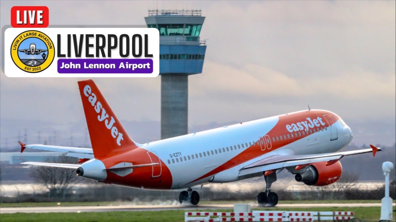 🔴LIVE🔴 Windy 💨 Liverpool Airport (LPL) Plane Spotting