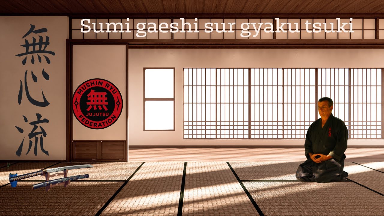 Ju jitsu Mushin ryu, technique de défense sur gyaku tsuki, sumi gaeshi