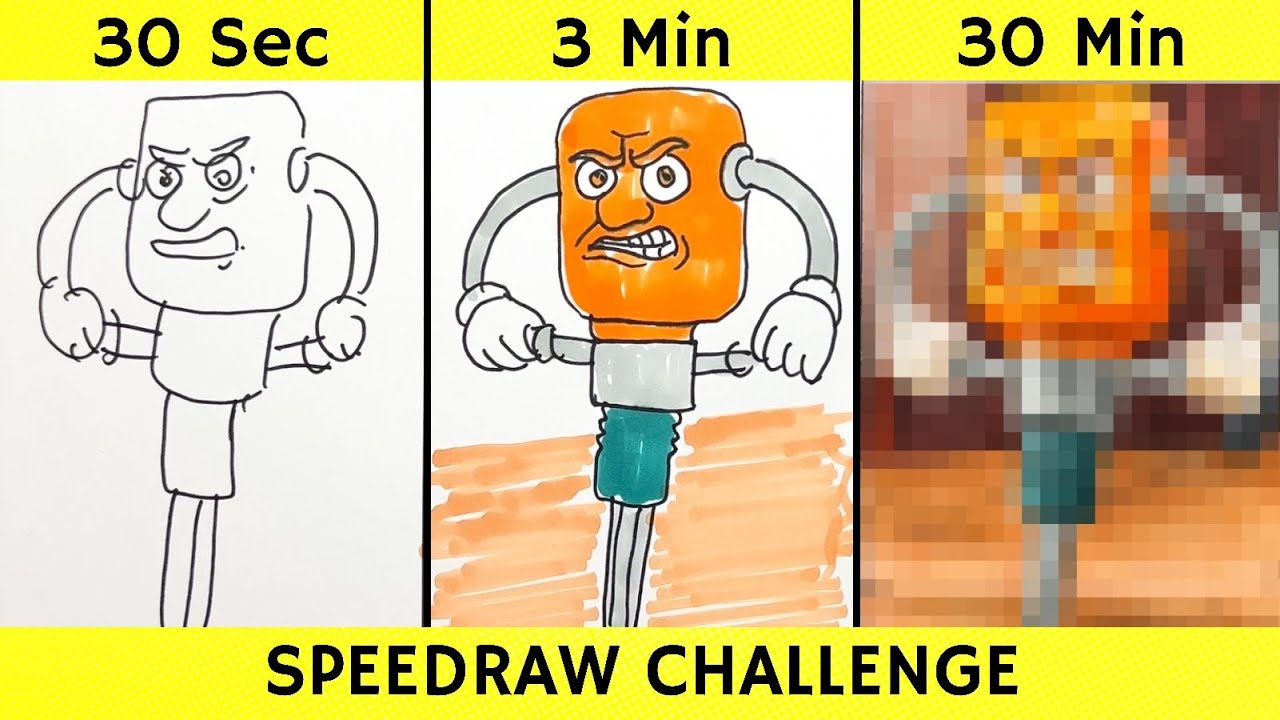 Drawing STRANG STRANG STRANG SAHUR in 30 sec, 3 min, and 30 min | Italian Brainrot | Fendraw