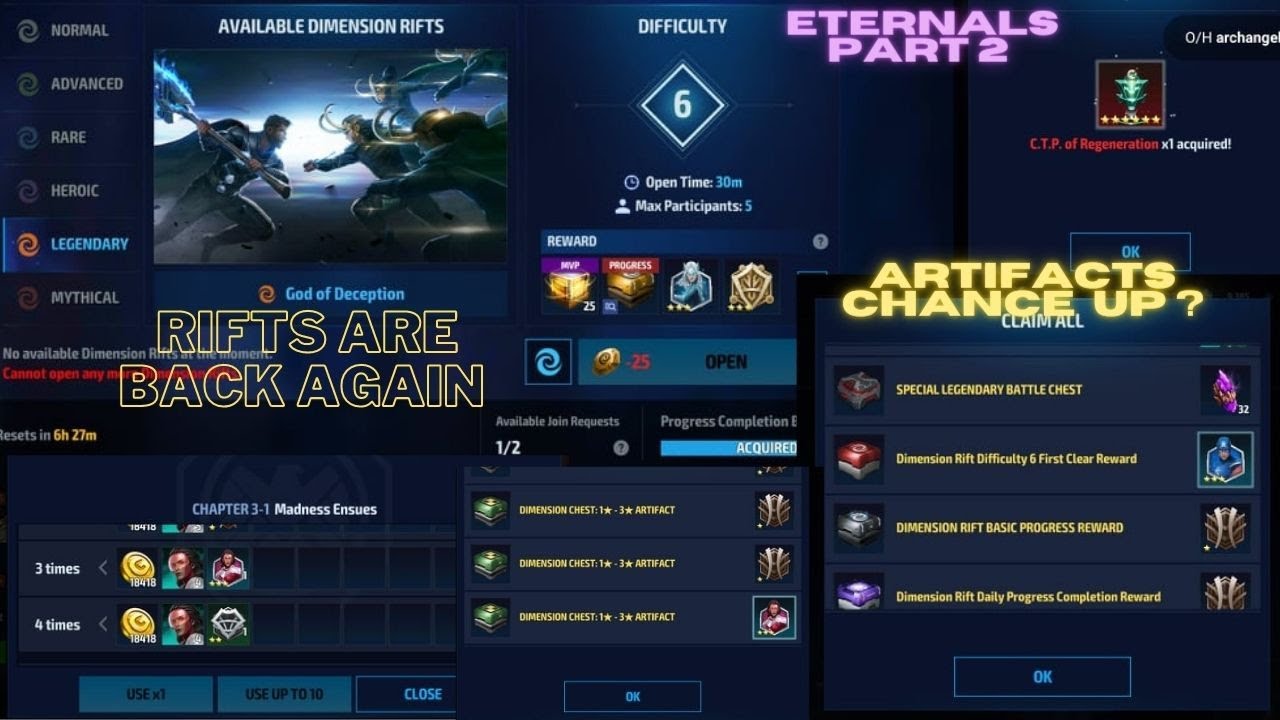 ETERNALS QUEST PART 2 - DIMENSION RIFTS GUIDE - FIRST VIEW OF THE UPDATE | Marvel Future Fight