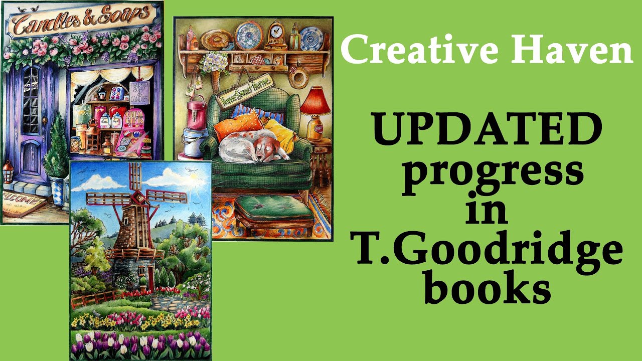 UPDATED progress in #coloring Creative Haven books by T.Goodridge #adultcoloring #coloringbook