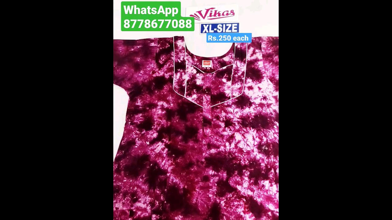 🌺 Vikas Batik Nighty SizeXL Rs.250 each #shortsfeed #shorts #short #vikas #trend #tiktok #ff #ffkyc🌺