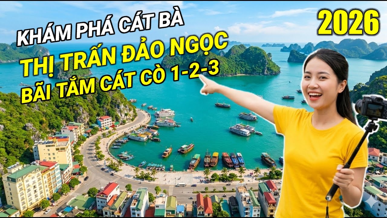 Thị Trấn Đảo Ngọc Cát Bà mới nhất 2026 | Bãi tắm Cát Cò 1-2-3 (07.03.2026)