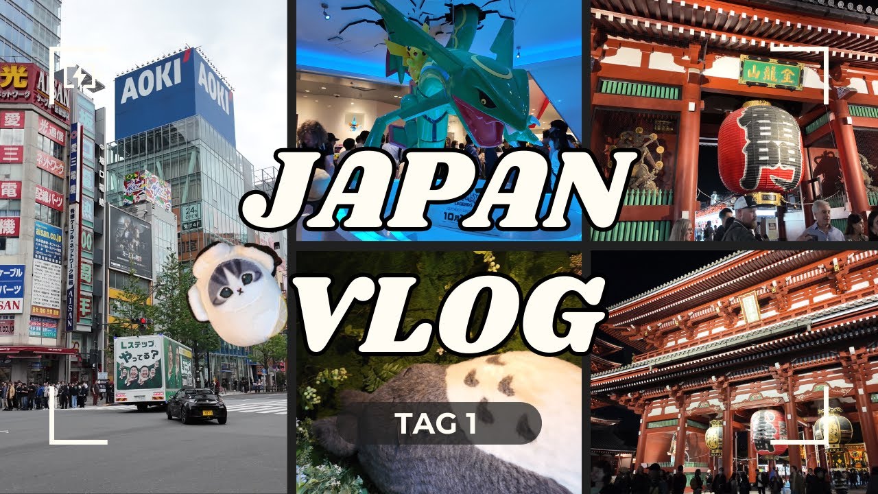 Japan Vlog Tag 1 – Ankunft in Tokio, Akihabara-Abenteuer & erstes Pokémon Center!