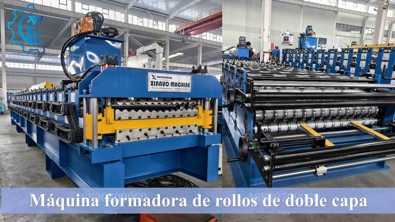 Máquina formadora de rollos de doble capa| Perfiladora para Techos Metálicos#máquina