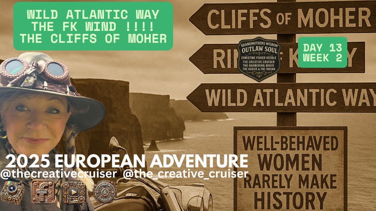 DAY 13 -  CLIFFS OF MOHER - WILD ATLANTIC WAY - WIND WIND WIND - WILD WILD WILD - INDIAN CHIEF