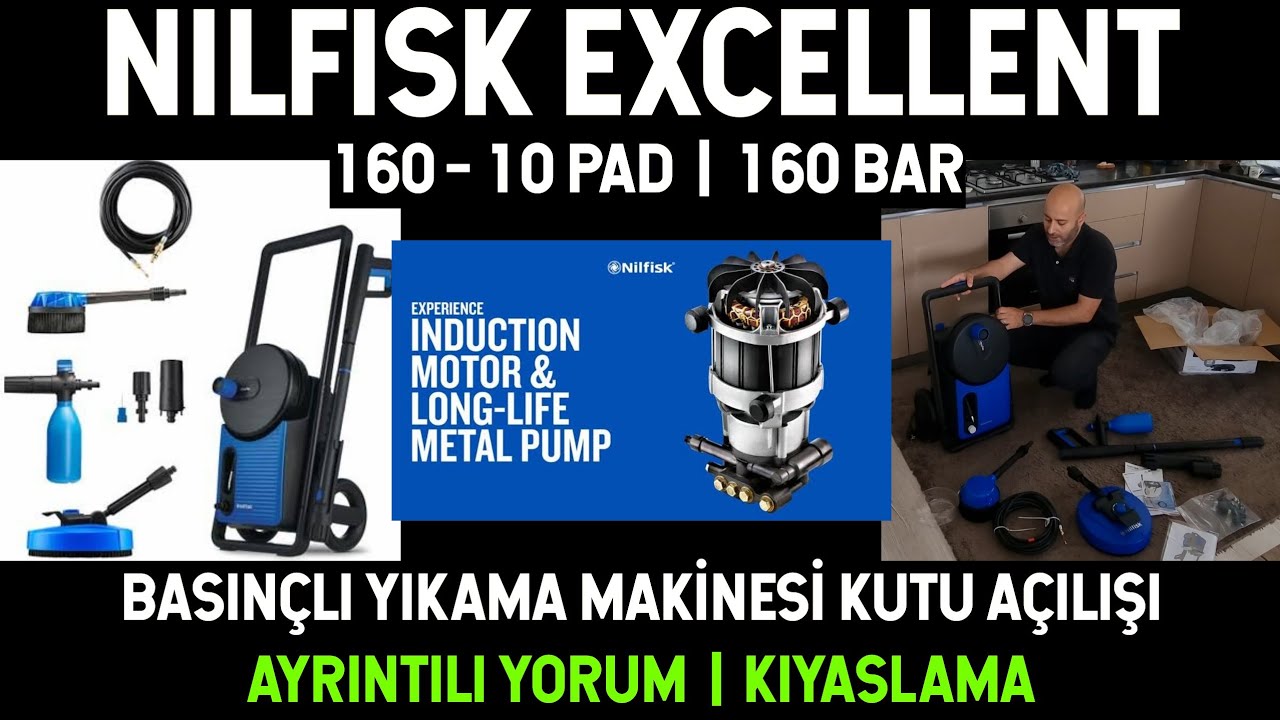 Nilfisk Excellent 160-10 Pad Unboxing | 160 Bar Basınçlı Yıkama Makinesi Kutu Açılışı | Yorum Kıyas