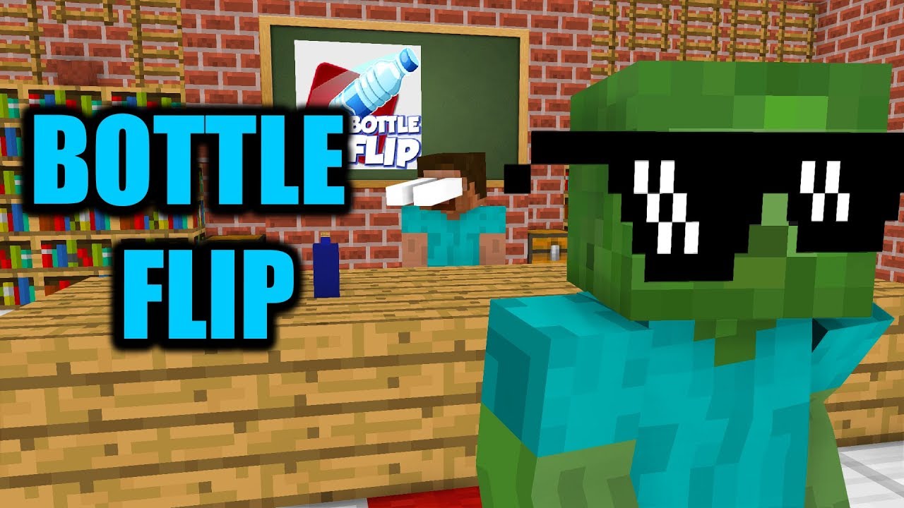 MOBS : BOTTLE FLIP CHALLENGE - Minecraft Animation