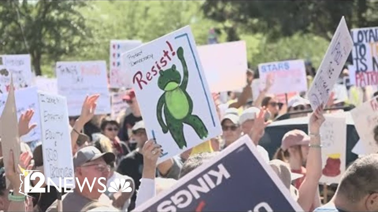 Arizonans rally at state capitol during 'No Kings' demonstrations