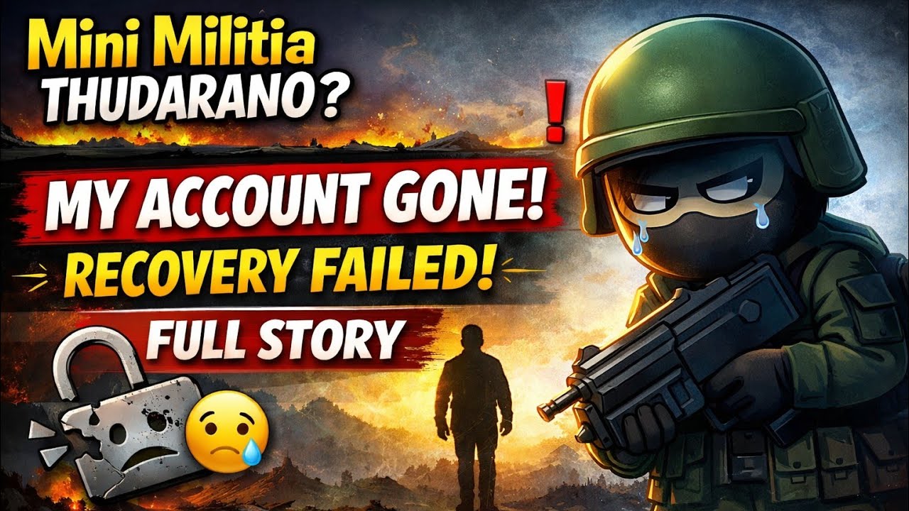 My Mini Militia Account Is Gone 😢 | Tried Everything to Recover | Full Explanation| NXT