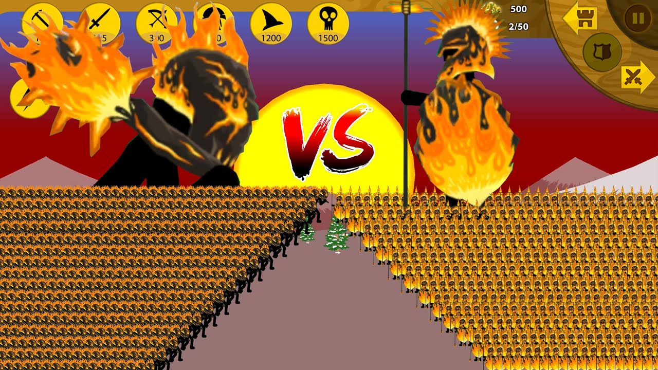 STICK WAR LEGACY | PyroBlaze Giant VS Spearton Fire🔥EPIC BATTLE