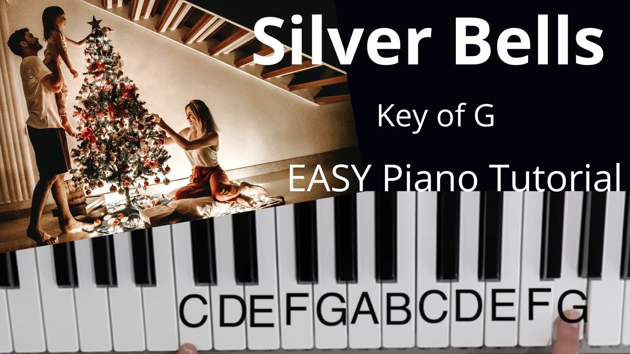 Silver Bells  (Key of G)//EASY Piano Tutorial
