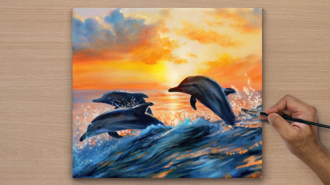 Painting a Beautiful Morning Scenary / Acrylic painting / Art paintings