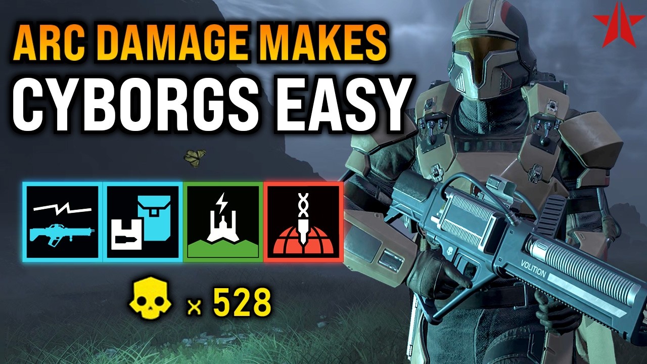 Helldivers 2 - Arc Thrower SOLO vs Cyborgs is INSANE! Super Helldive (Full Clear)
