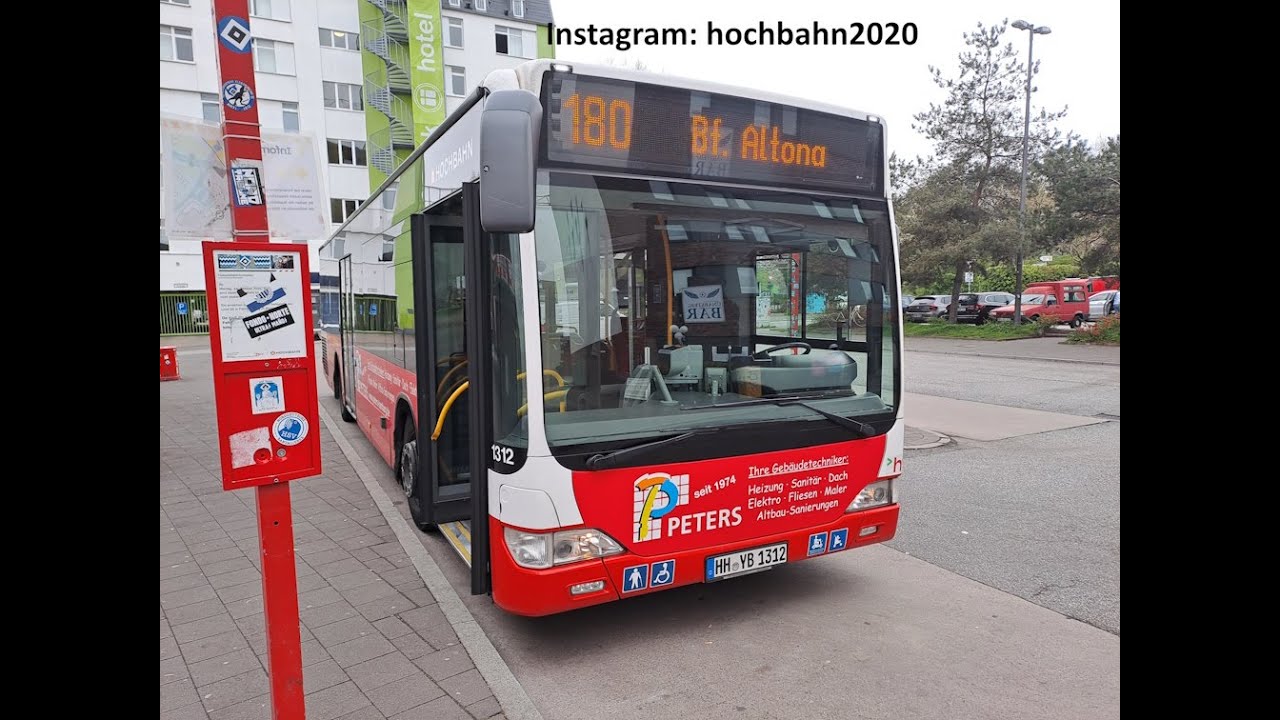 Linie 180 der Hamburger Hochbahn in Echtzeit. ACHTUNG!!! UMLEITUNG!!!