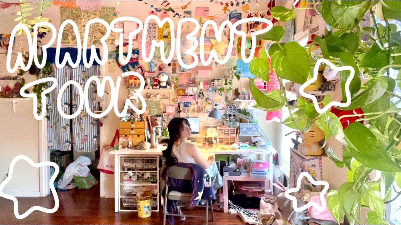 LA studio apartment tour ★彡⋆｡°✩ maximalist, plants + trinkets