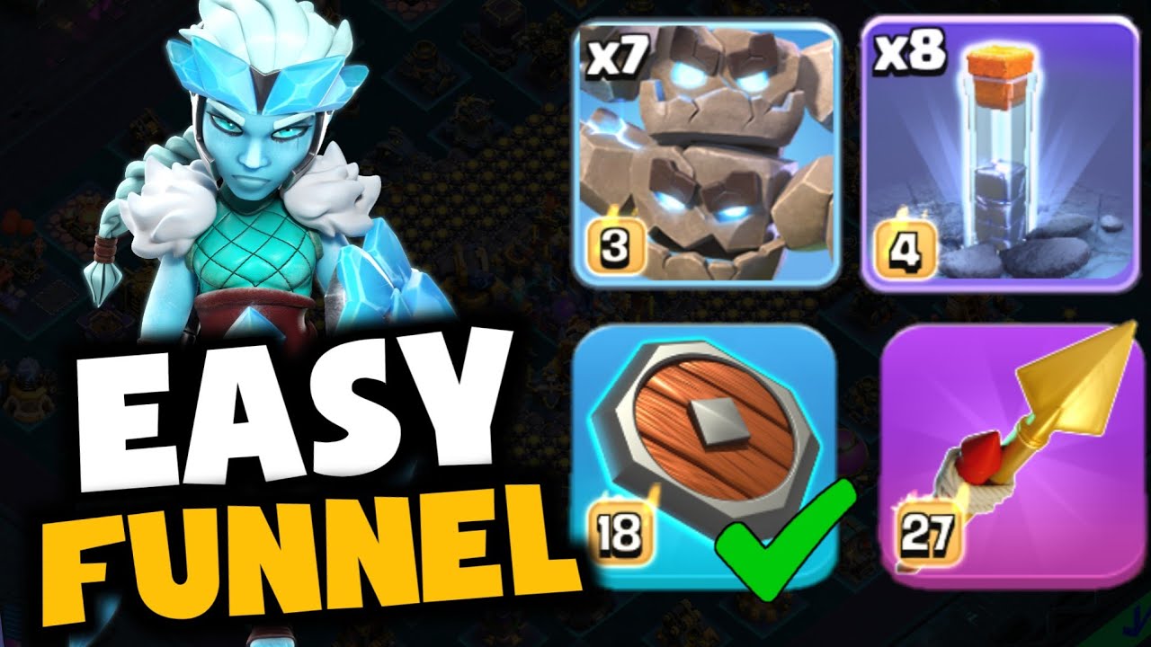 Easiest FUNNEL for Meteor Golem SPAM ARMY! Rocket spear and Seaking Shield for RC are Coming BACK!