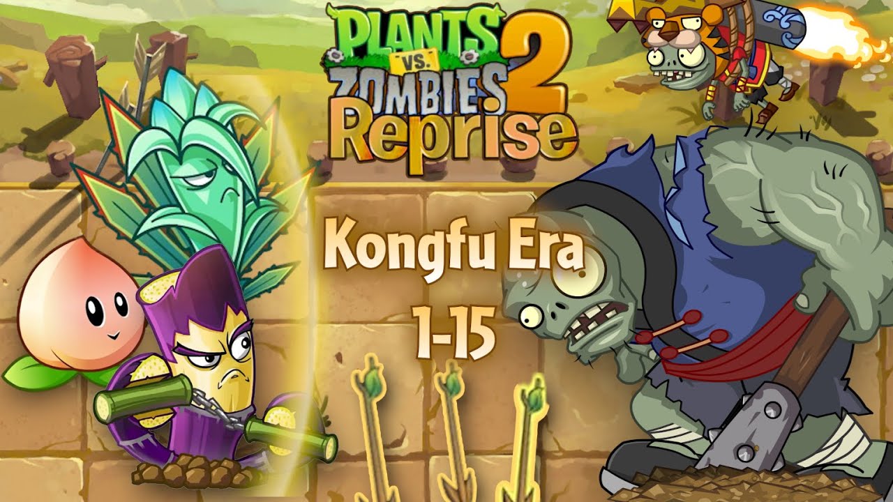 The redemption? More KFW plants, reworked zombies! - Kongfu Era 1-15 + Almanac | PvZ 2 Reprise