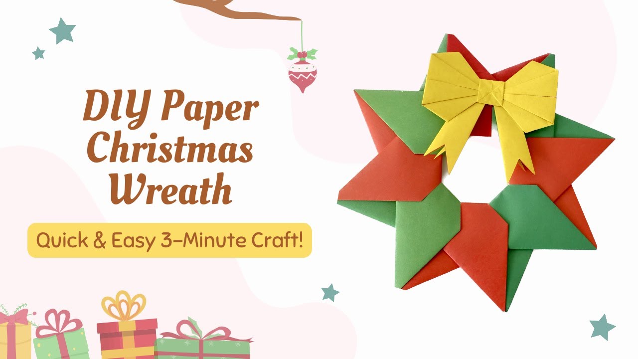🎄🌟 DIY Origami Christmas Wreath: Craft Your Festive Decor! 🎁✨