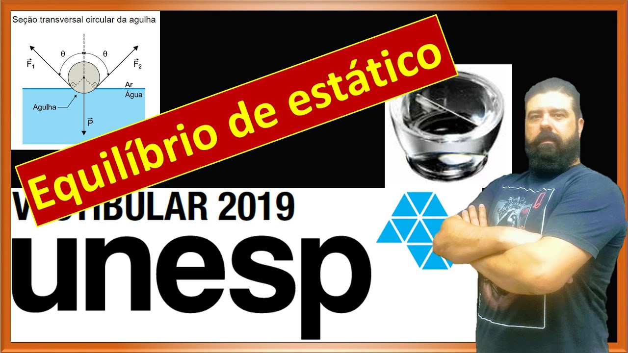 Unesp 2019 | 76 - Equilíbrio estático e Tensão superficial da água
