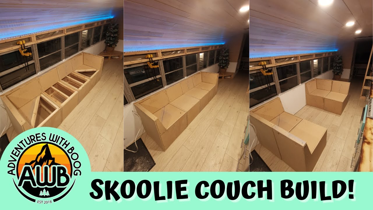 Skoolie Couch Build - Bus Conversion EP. 45